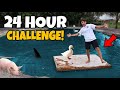 Spending 24 Hours on DOCK stuck with My ANIMALS!! *crazy*