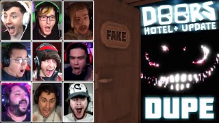 Gamers React To The Dupe Attack Behind Fake Door | DOORS HOTEL+ UPDATE (ROBLOX) HORROR GAME