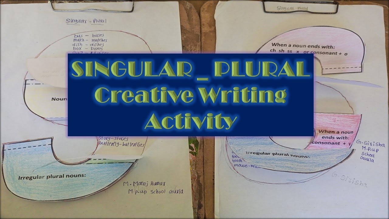 Singular Plural - Creative Writing Activity//Creative Worksheet - YouTube