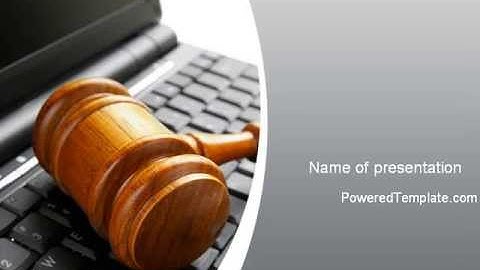 Cyber Law PowerPoint Template by PoweredTemplate.com