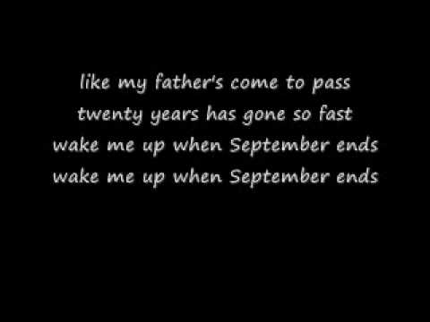wake me up when september ends wake me up when september ends