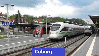 Bahnhof Coburg: Doppel-ICE-T ICE93➡️Wien m. ICE1093➡️München Hbf & Dosto m, Vectron aus Nürnberg Hbf