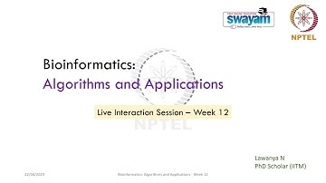 Bioinformatics: Algorithms and Applications - Practice Assignment - Week 12