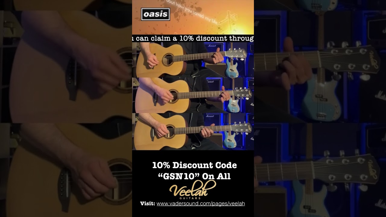 Talk Tonight - Oasis - Rhythm - Lead - Vocal Line - Guitar - Noel Gallagher - Demonstration - Cover
