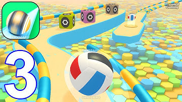 Action Balls - Gyrosphere Race - Gameplay Part 3 Levels 31-43 Going Balls Video (iOS, Android)