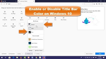 How to Enable Disable Title bar Color on Firefox Browser in Windows