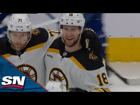 Bruins' Pavel Zacha Scores Back-To-Back Third Period Goals vs. Maple Leafs