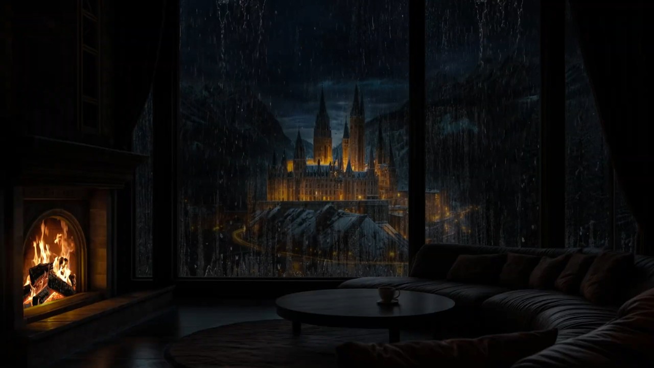 🌧️🔥INSTANT DEEP SLEEP | Rainy Castle Night😴Healing Music • Remove Stress, Anxiety & Insomnia (NoAds)