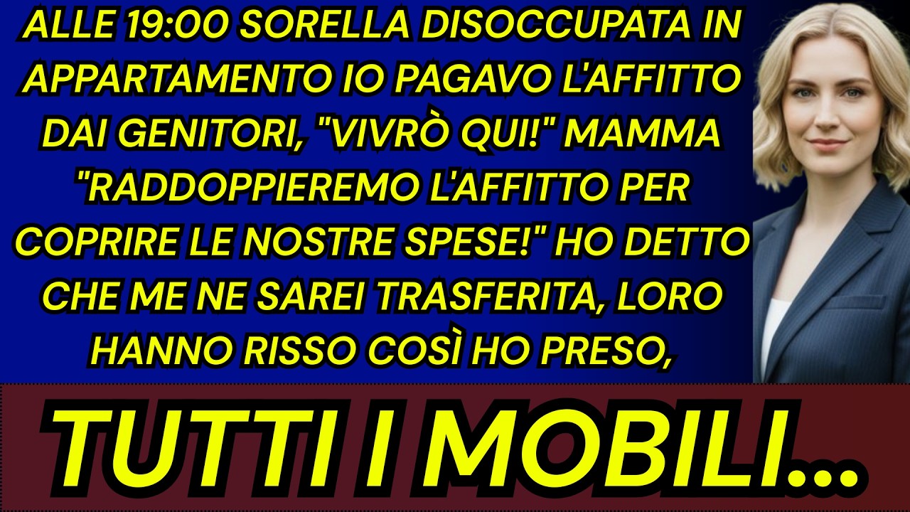 Mia sorella maggiore, quella perfetta, quella che non sbaglia mai, è entrata nel mio monolocale alle sette del mattino con una valigia e una scusa. “Sono a terra, Sofia, ho perso tutto. Mi aiuti,...