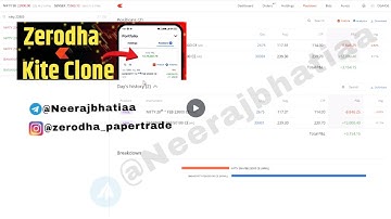 New Update Kite Clone Web| Zerodha paper trading | Zerodha Clone  in India| unlimited virtual funds