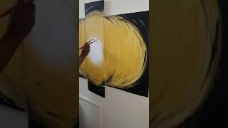 رسم لوحه من ثلاثه قطع الوان اكريليك