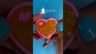 Resin Glitter Heart KeyChain Mold #glitter #resin #resinglitter #demolding #resindemolding