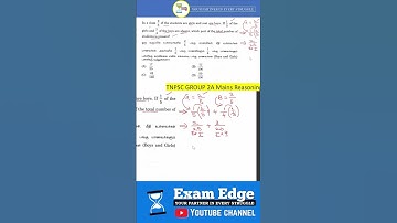 TNPSC Group 2A Mains Reasoning  PYQ.29 #tnpsc #group2answerkey #divyareasoning