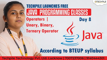 Operators | Unary, Binary, and Ternary Operator  | Day 8