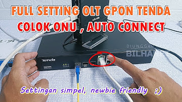 Tutorial Setting OLT Gpon Tenda Tanpa VLAN Plug n Play | TES7001 / TES7002