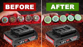 Repair Dead Bosch 18V 2.0Ah Battery | Replacement & Upgrade to 3.4Ah (18650 NCR18650B)