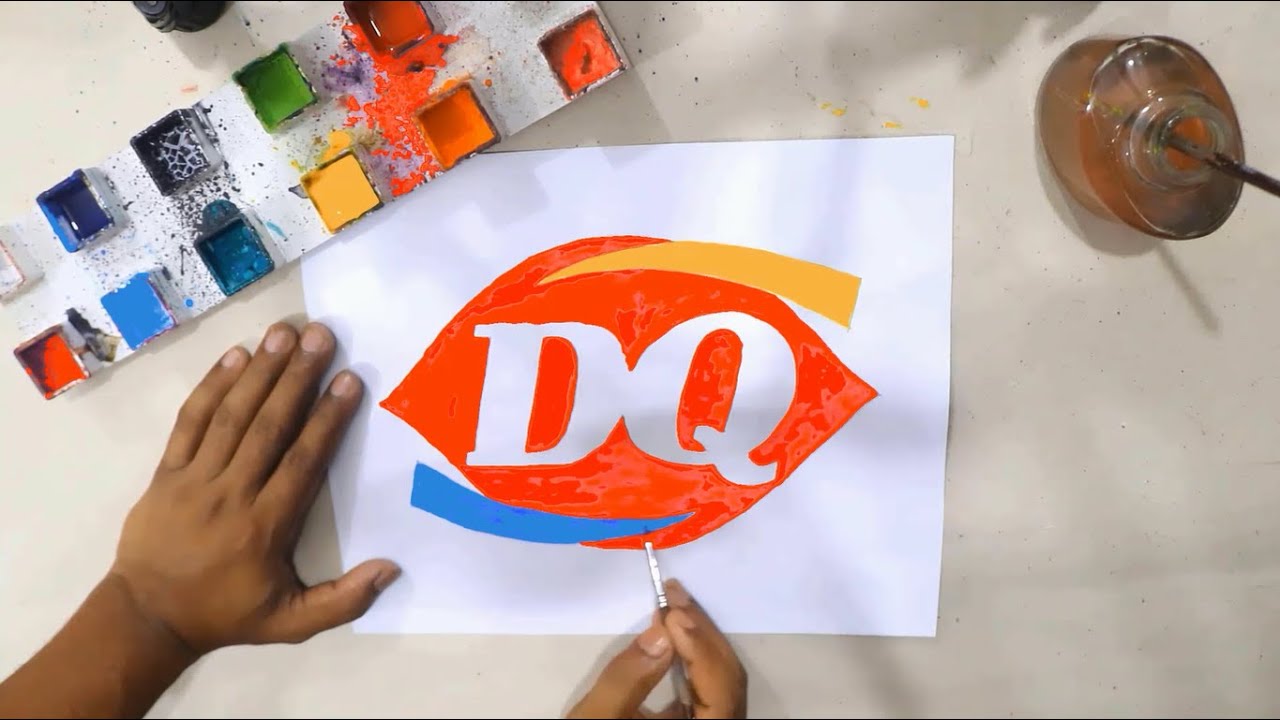 How to draw the Dairy Queen logo YouTube