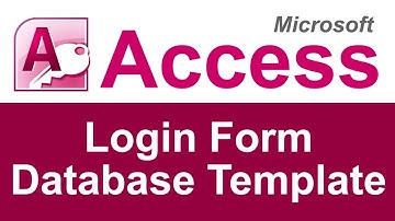 Microsoft Access Login Form Database Template