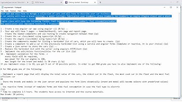 Angular 7 project tutorial - Car App - part 1