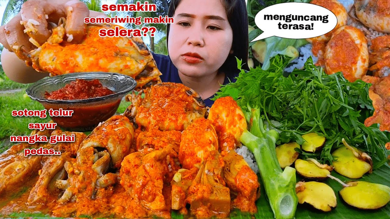 EMPUK GURIH NGEUNAH⁉️ GULAI PEDAS SOTONG TELUR NANGKA MUDA LALAPAN JENGKOL TUA MENTAH BATANG PEPAYA