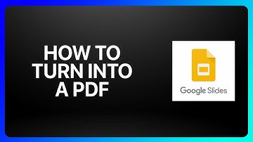 How To Turn Google Slides Into A Pdf Tutorial