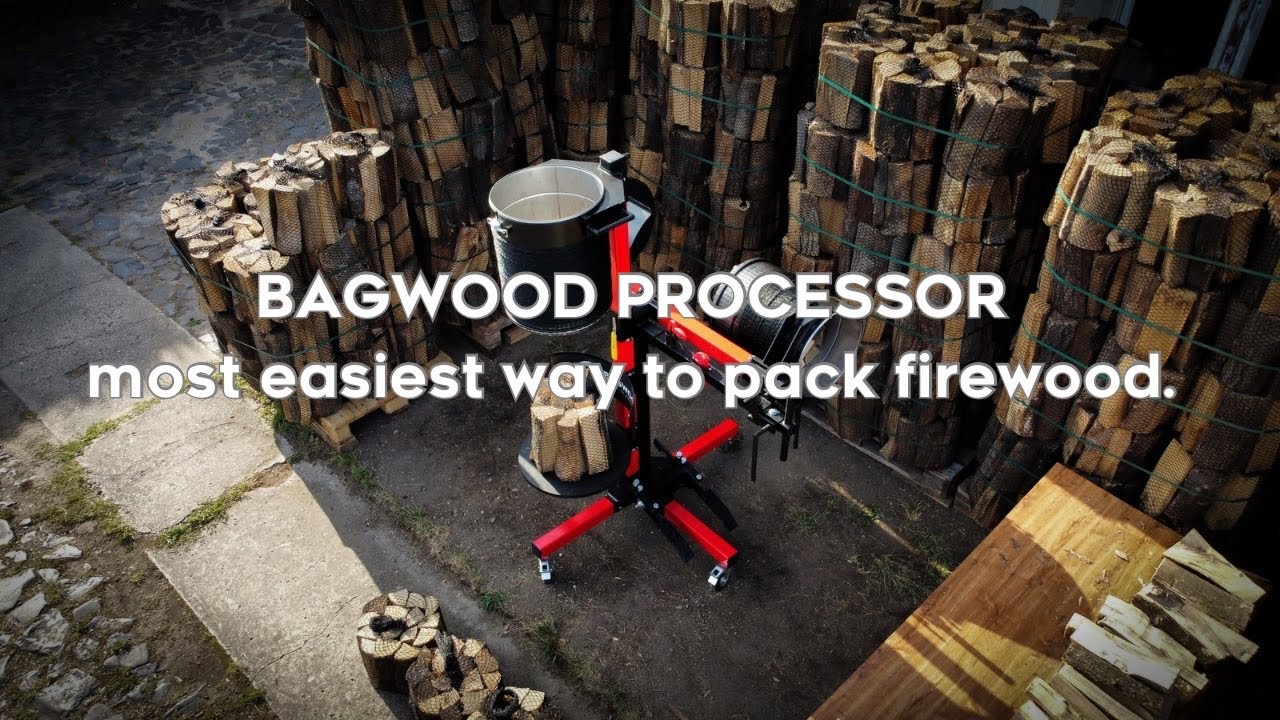 BAGWOOD processor - most easiest way to pack firewood - YouTube