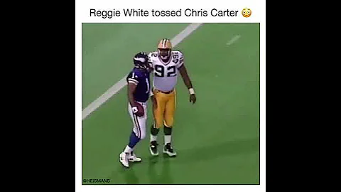 Savage! Reggie White Tossed Chris Carter! #shorts