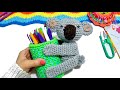 KOALA PROTECTOR DE UTILES TEJIDO A CROCHET PASO A PASO