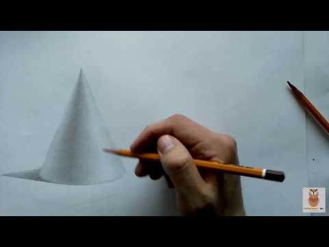 Видео: Как да нарисувате конус