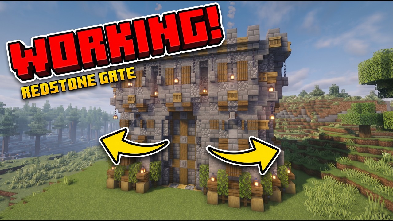 Medieval Castle Gate Tutorial | Minecraft (Survival Friendly) - YouTube