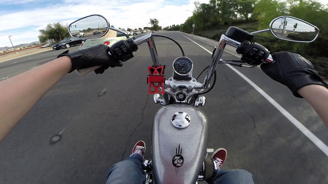 Harley Davidson Sportster ride / gas stop GOPRO 1080p YouTube