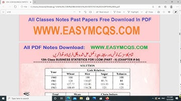 LINK RELATIVE PRICE INDEX NUMBER AND CHAIN INDICES (URDU)