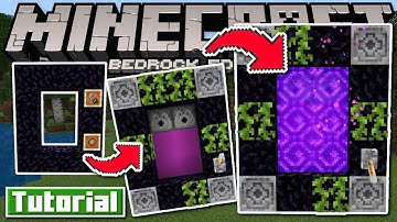 Minecraft Bedrock 🌀 ON/OFF (1-switch) TOGGLE NETHER PORTAL🌀 Tutorial 🌀  MCPE,Xbox,PS4,Windows,Switch