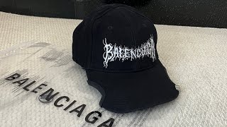 Balenciaga Diy Metal Outline Baseball Cap Black Review From Supkicks