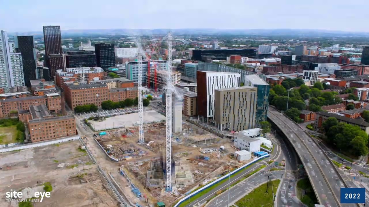 Manchester's Square Gardens construction timelapse