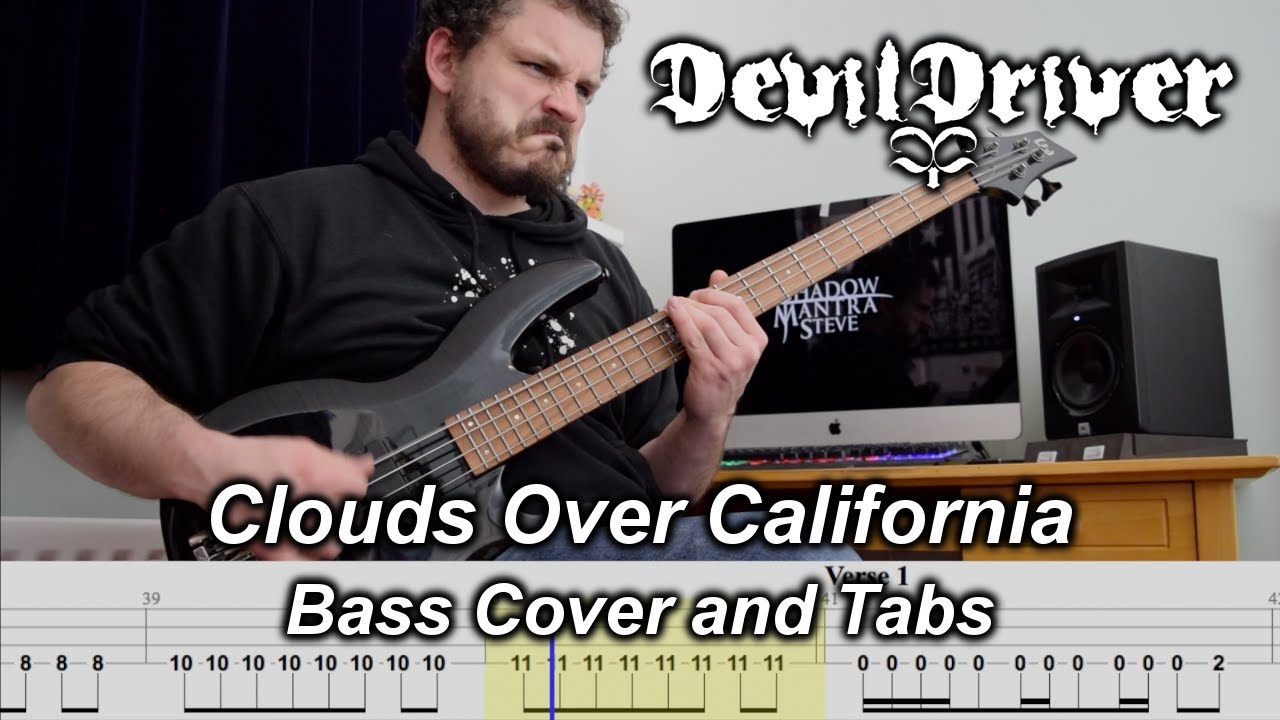 Clouds Over California - Instrumental Bass Cover and Tab - Devildriver