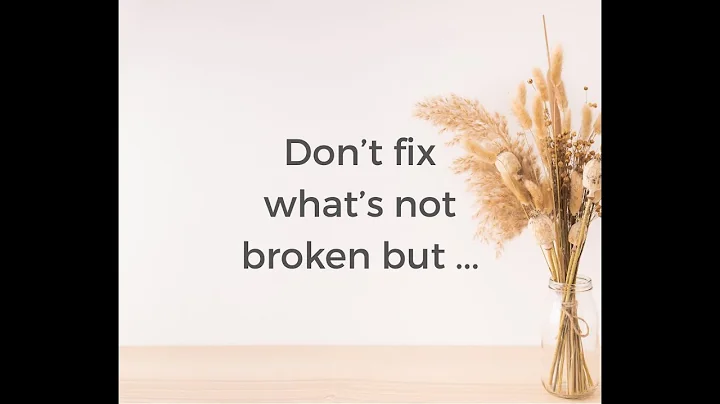 [Insights] Don't fix what's not broken