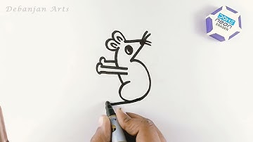 How to turn number “3” into Rat Picture || Easy Rat Drawing || Easy Drawing for Beginners