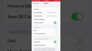 iphone 8 camera & video settings