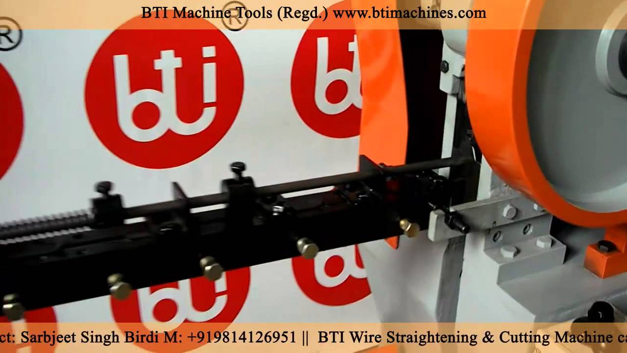 BTI Wire Straightening & Cutting Machine capacity Upto 6MM Ø - YouTube