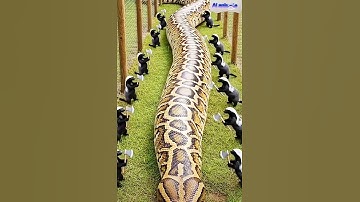 Rescue cut cat babies from a giant python 🐍🥹#animals #funny #shortvideo #shorts #viralvideo