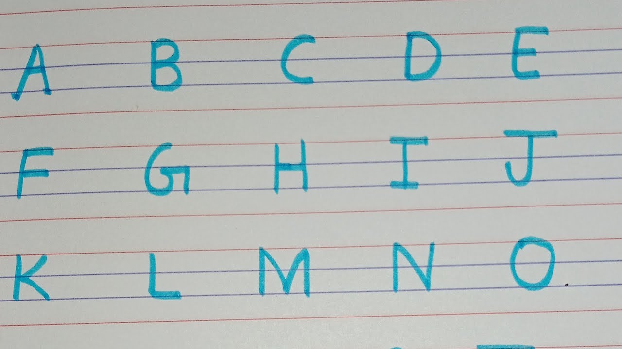 Capital letters ABC writing|How to write capital letters alphabets for ...
