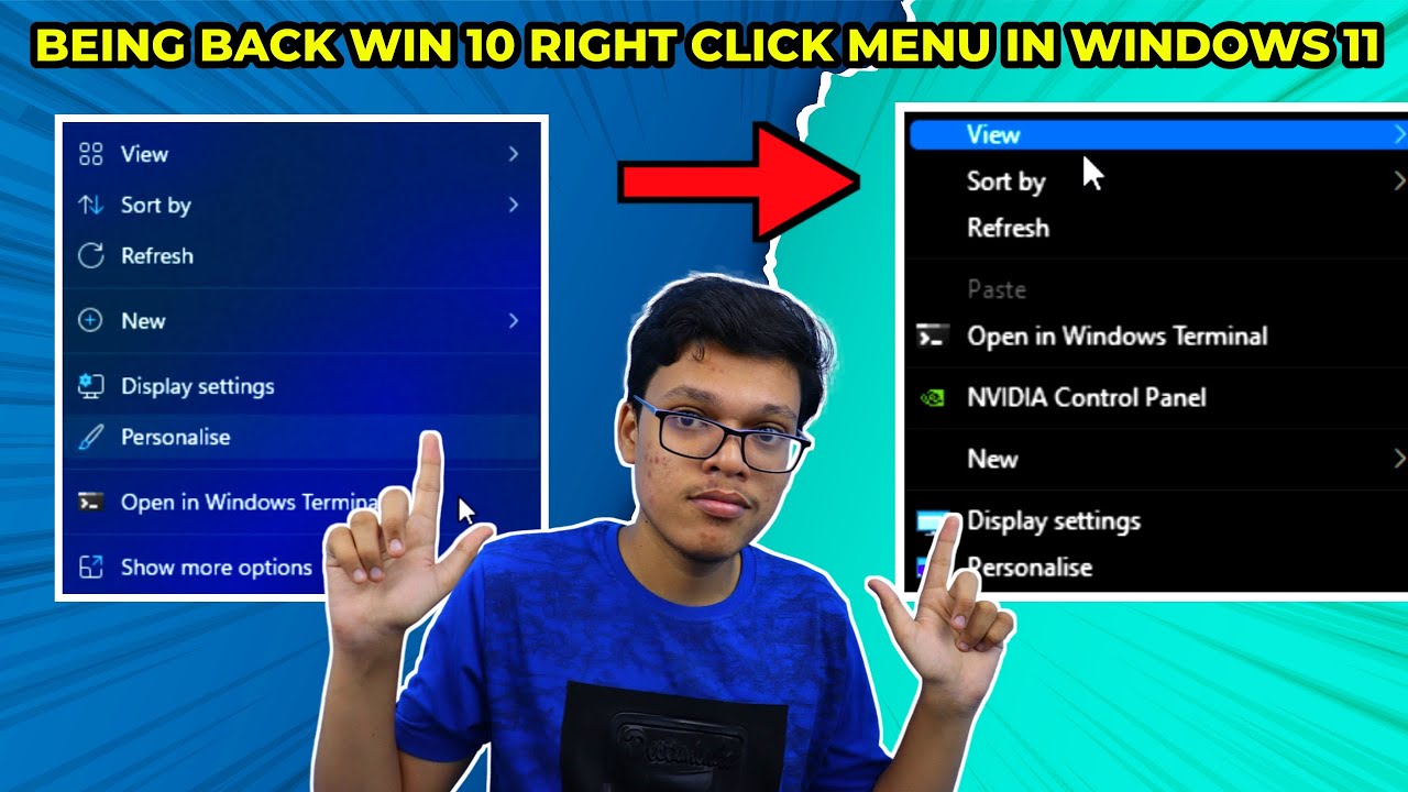 Back Click On Computer How to Get Back Old Right-Click Menu in Windows 11 - In Tamil | Loop ...