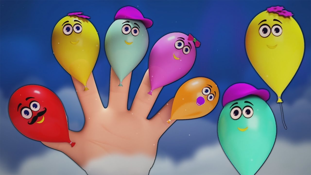 palloncino famiglia dito | canzone vivaio | rime in età prescolare | Balloon finger Family