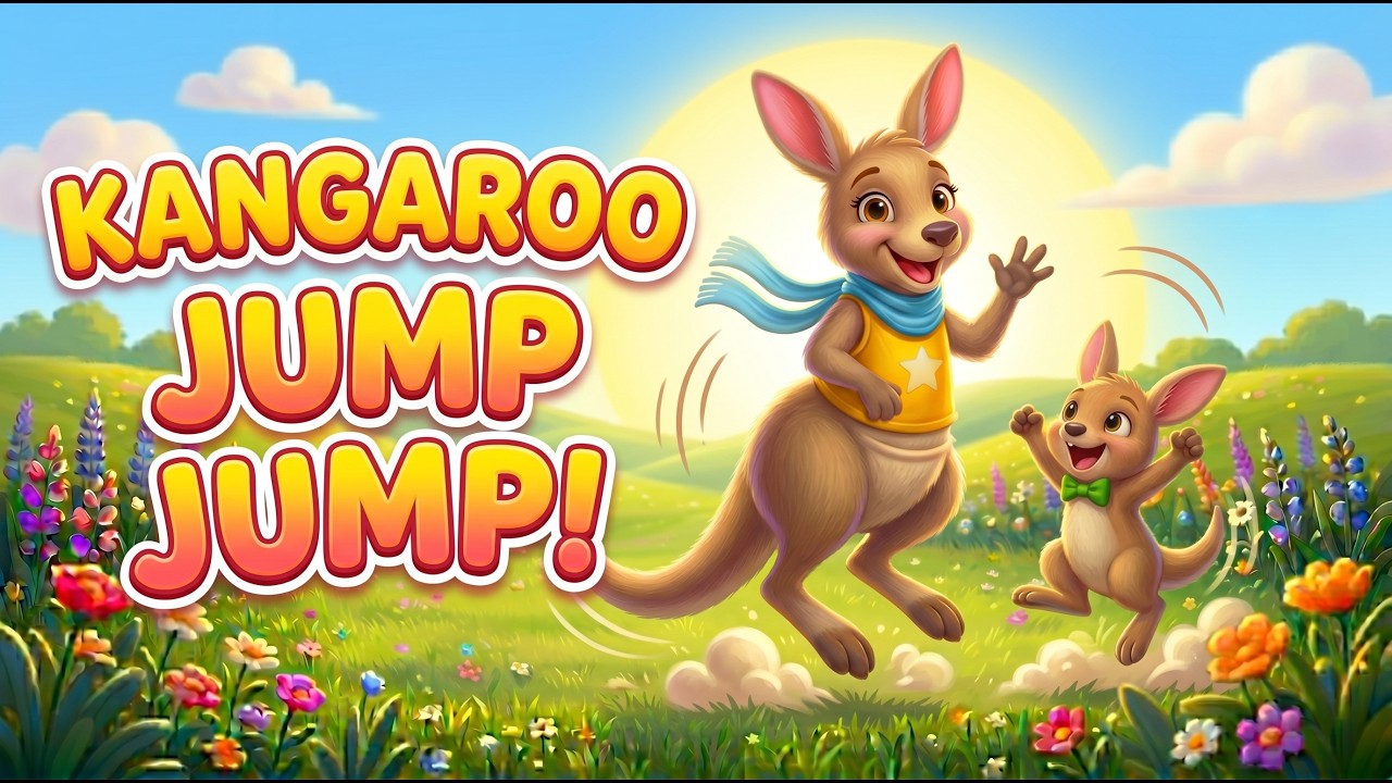 一時的　TIME IS ON KANGAROO JUNPER Kangaroo Jump Jump 🦘 | Fun Jumping Song for Kids | Nursery Rhyme