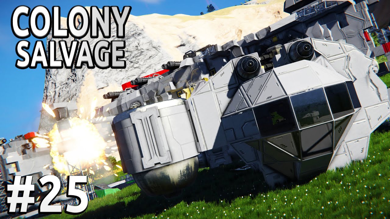 Space Engineers - Colony SALVAGE - Ep #25 - CRASHED Salvage! - YouTube
