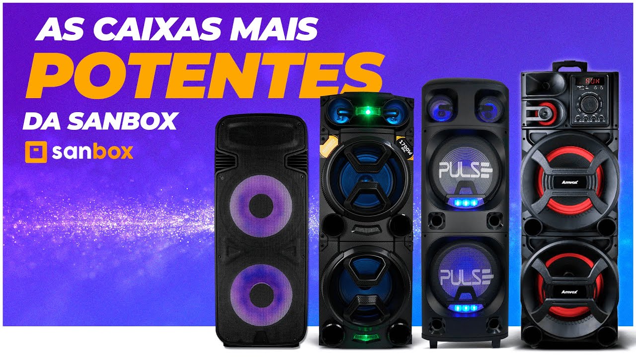 Mega Explosão Caixa De Som Amplificada Potente Com Iluminação RGB Bass Forte  Portátil