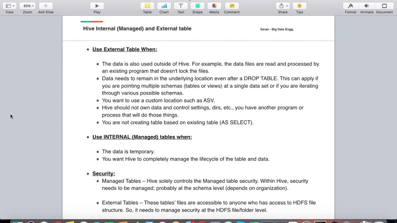 Hive Managed and External table How and when use Hive table