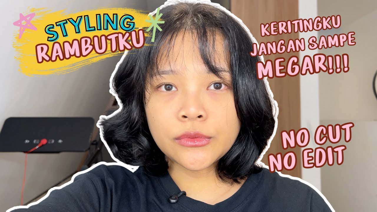 STYLING RAMBUT KERITING PENDEK BIAR GAK MEGAR (NO CUT NO EDIT) | RIRIEPRAMS