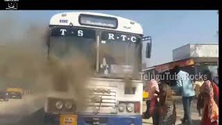 Telangana RTC Bus Fire Accident | Ts | TeluguTubeRocks